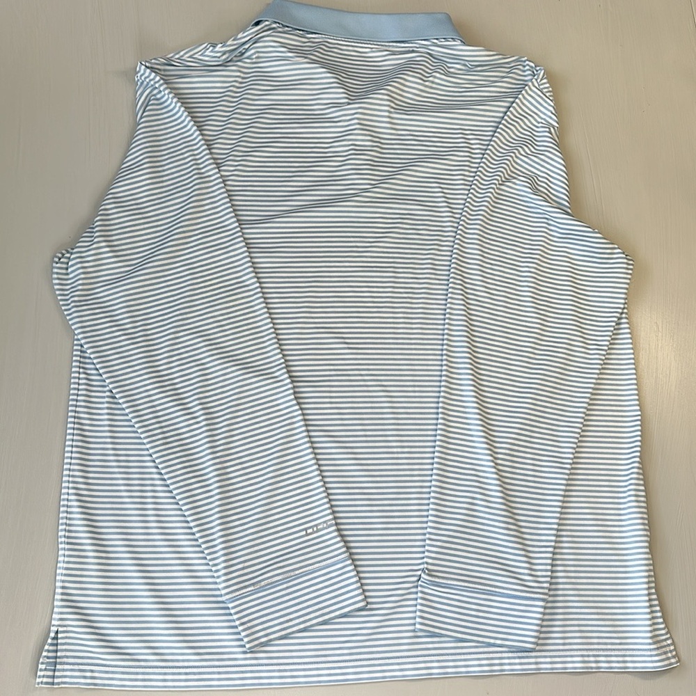 Coolibar St Andrews Striped Long Sleeve Golf Polo - Picture 2 of 9